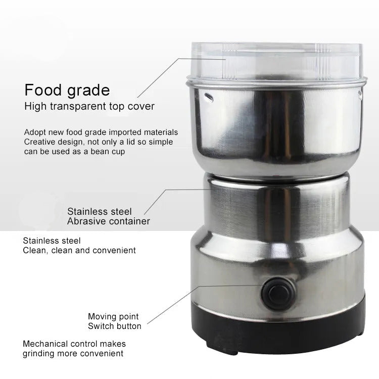 Nima Mixer Grinder Mini Electric Small Grinder Mini Electric Grinder Small Mixer Grinder Mixer Stainless Steel Electric Masala Grinder Mini Spice Machine