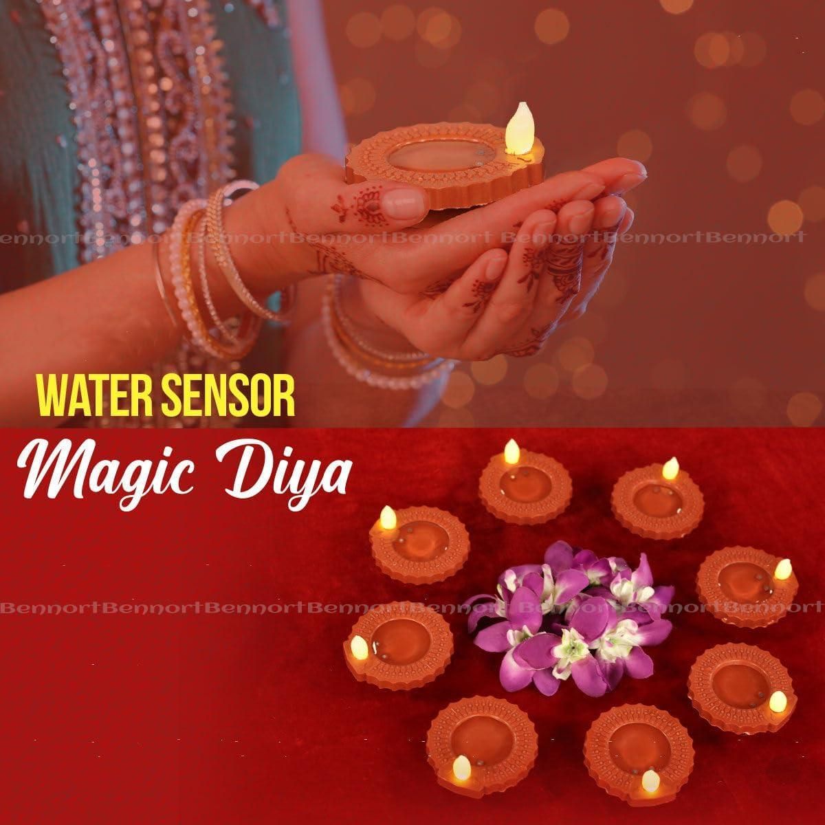 GlowFlow LED Water-Sensor Diya