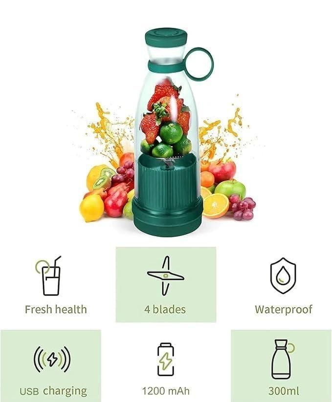 Portable Mini bottle Blender (Free 500 Recipe E-Book)