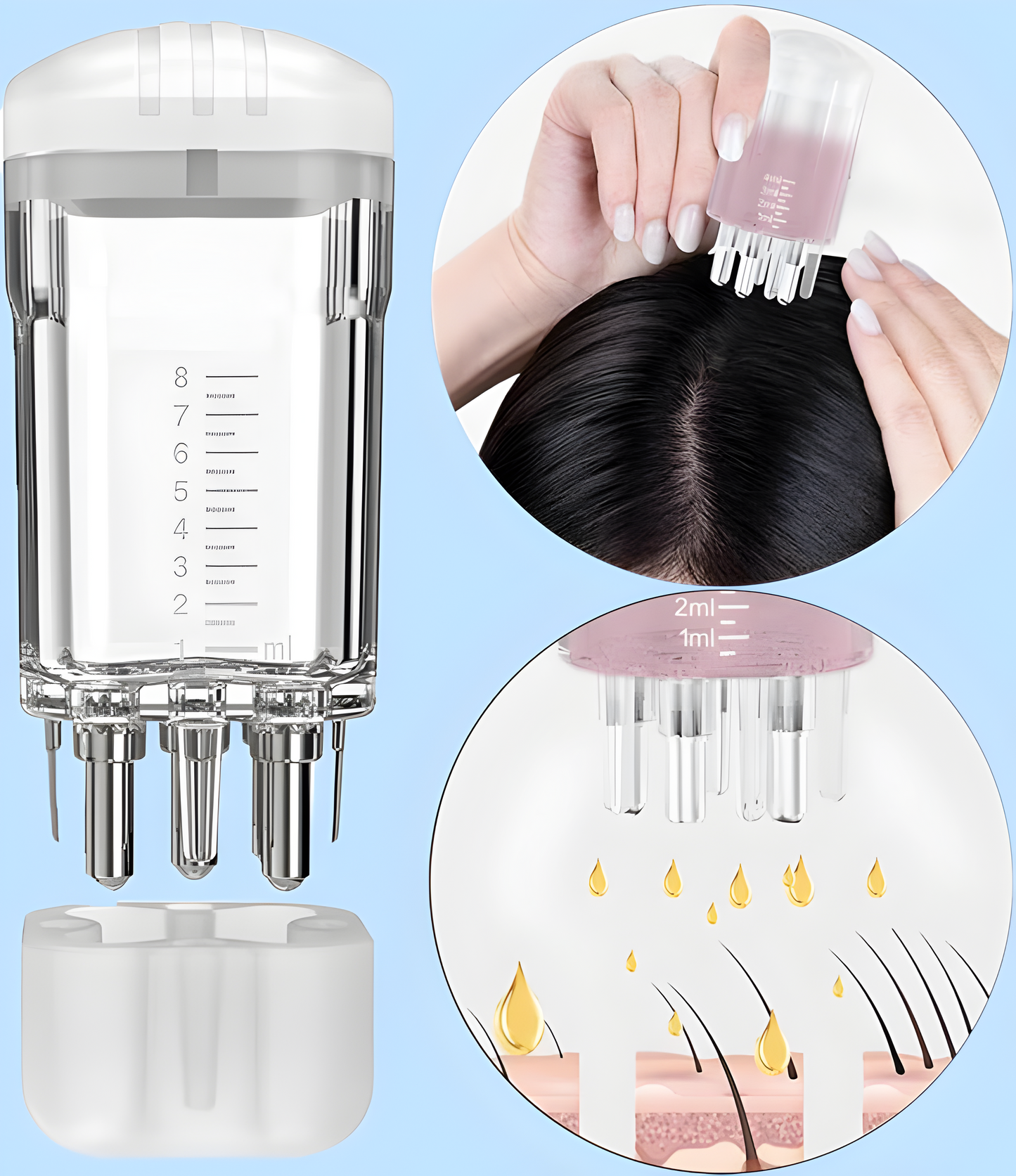 Scalp Hair Oil Applicator For Head Massager And Hair Growth