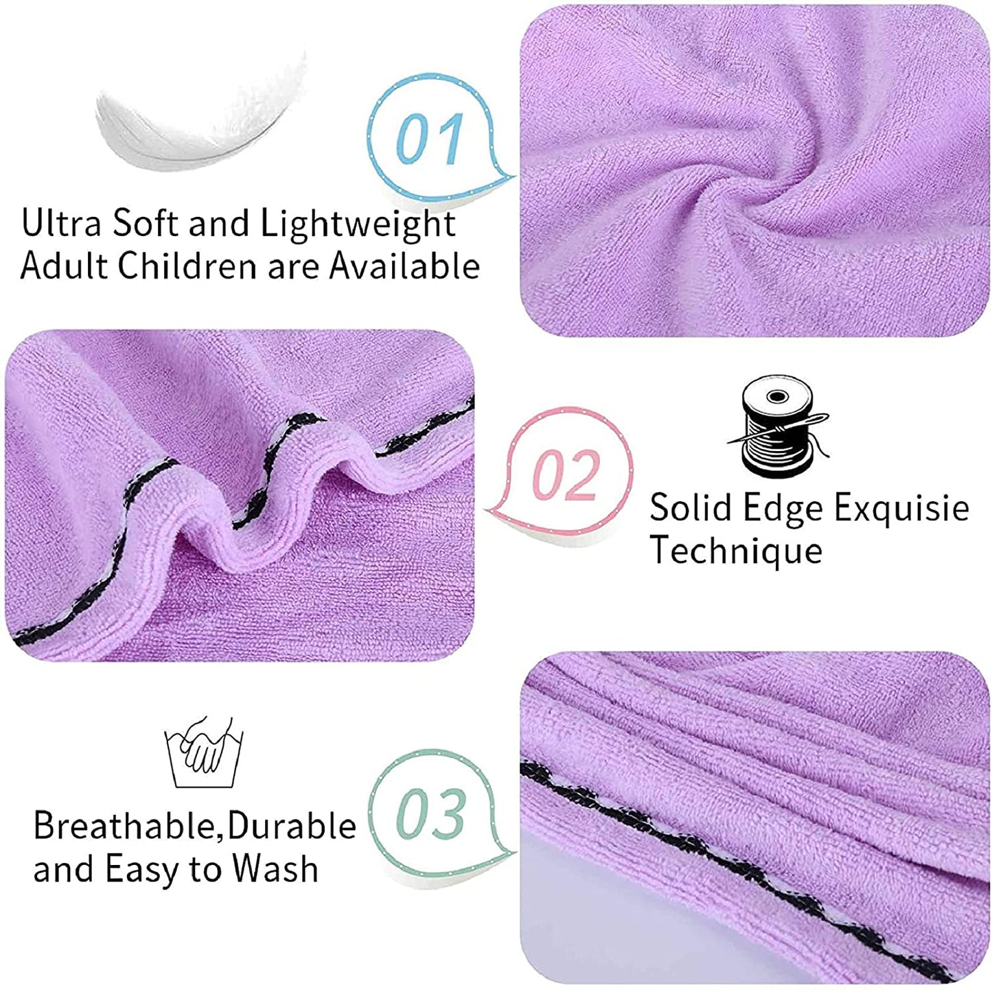 Premium Quick Dry Microfiber Hair Turban Towel (Buy One Get One Free)