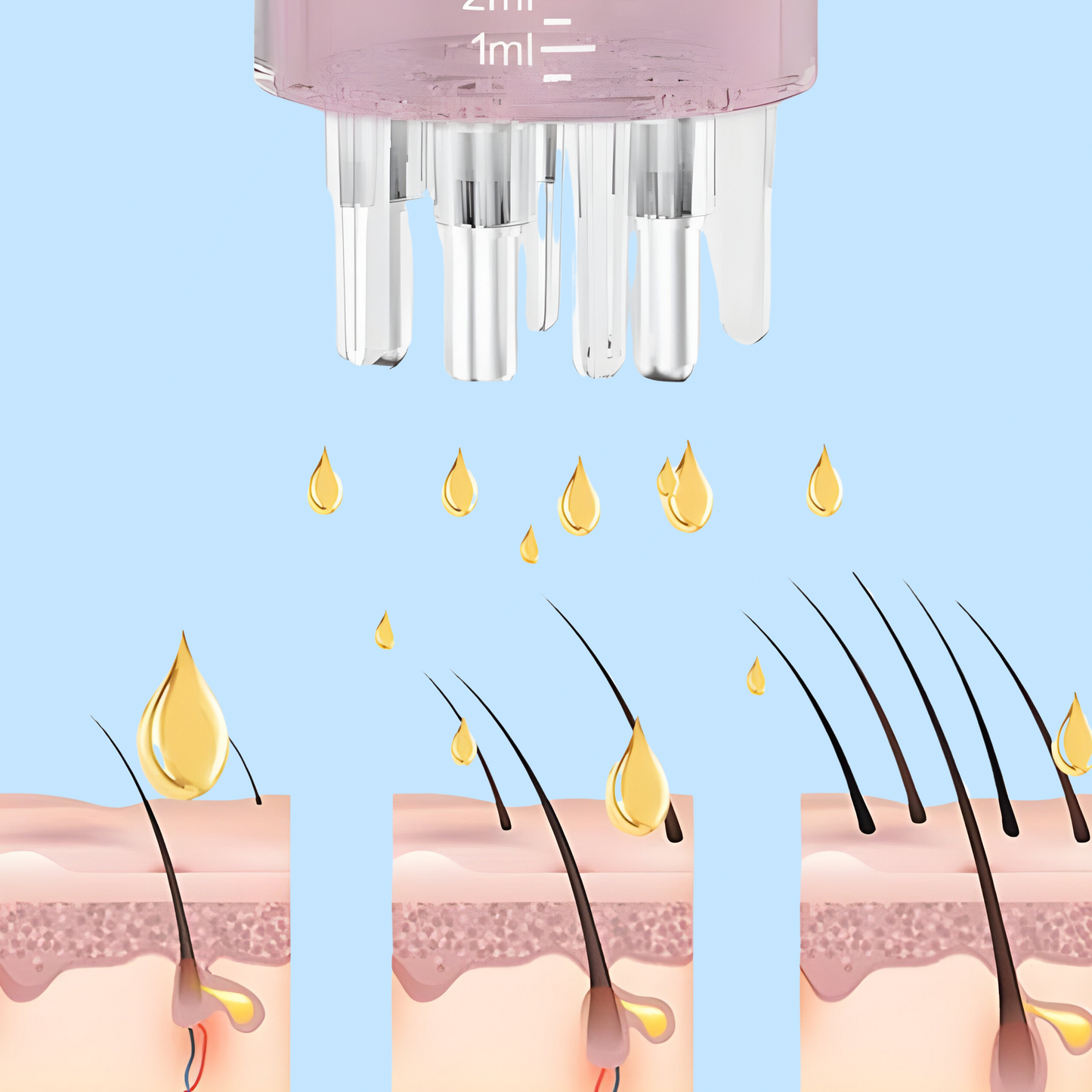 Scalp Hair Oil Applicator For Head Massager And Hair Growth